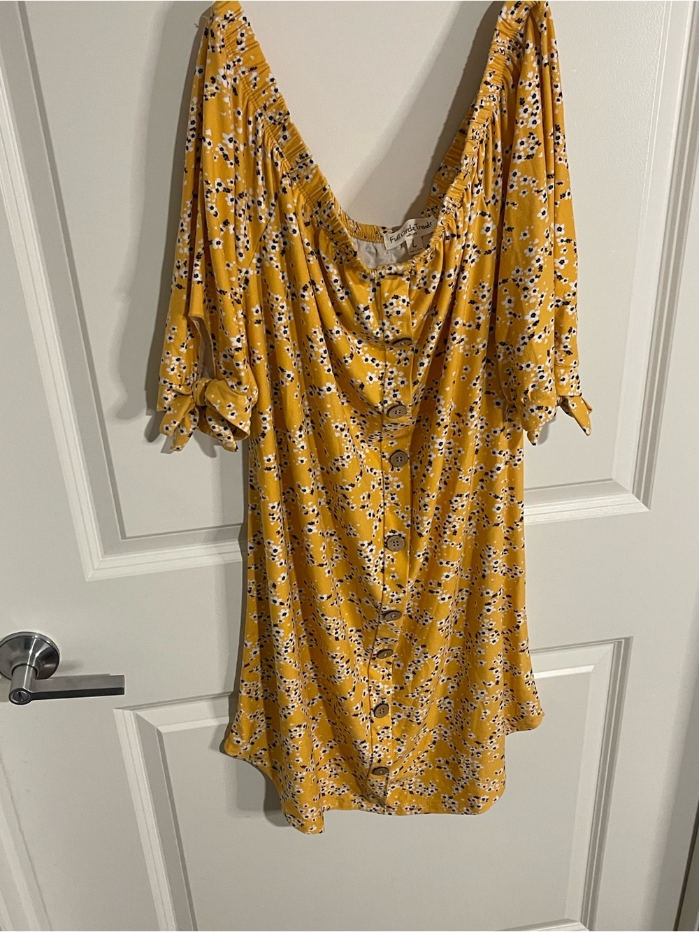 Sunshine Ditsy Floral Button-Front Women’s Dress